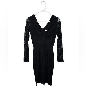 Dress The Population Erica Black Lace Mini Dress Size Small